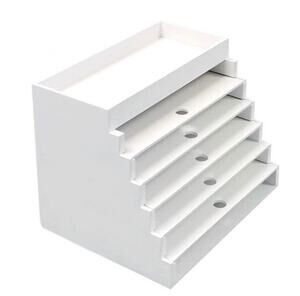 Totally-Tiffany 5 Tier Craft Desk Maid Pen and Ink Organizer White